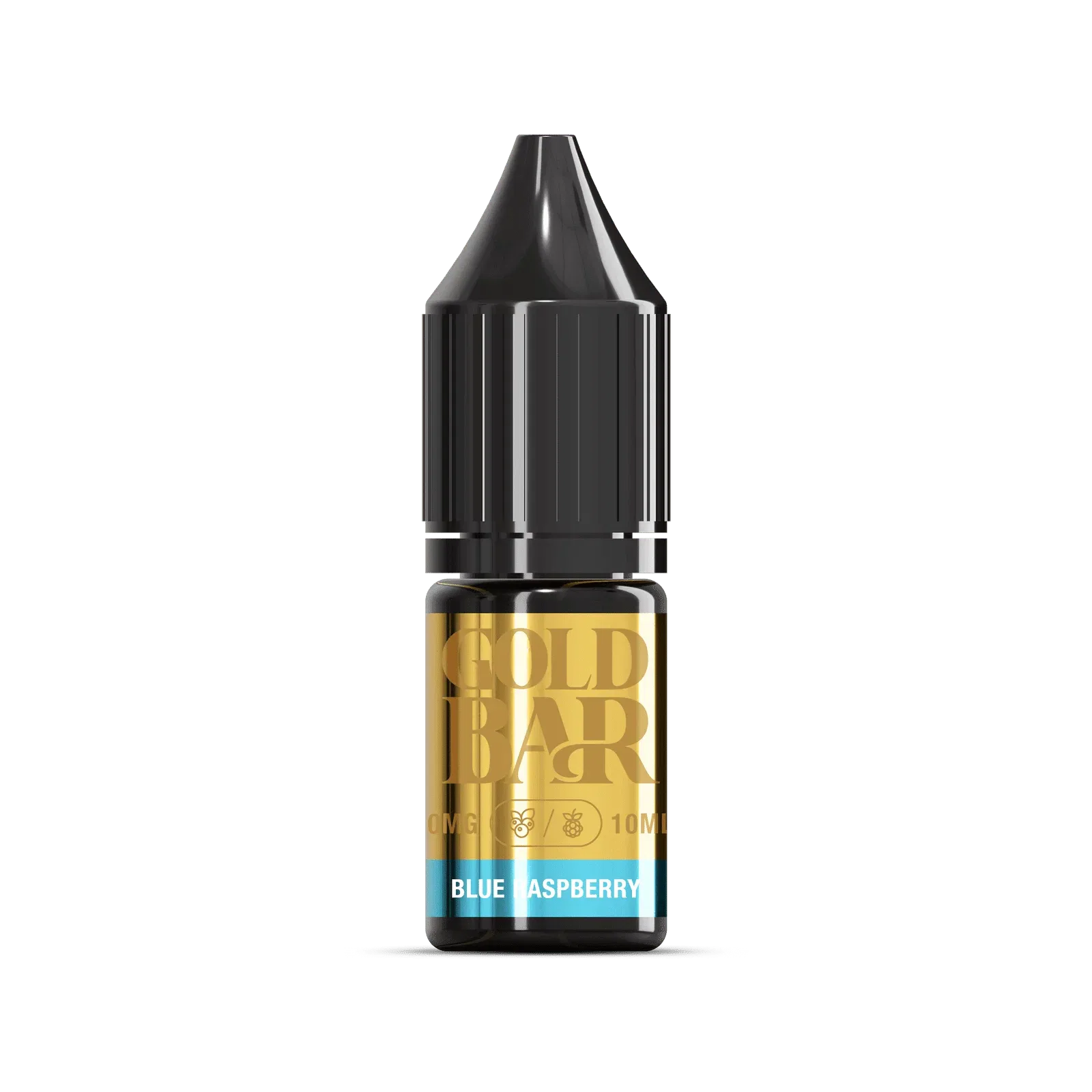 Botella de Gold Bar e-líquido tipo sales de nicotina sabor frambuesa hielo, Blue Raspberry, Blue Razzberry Ice
