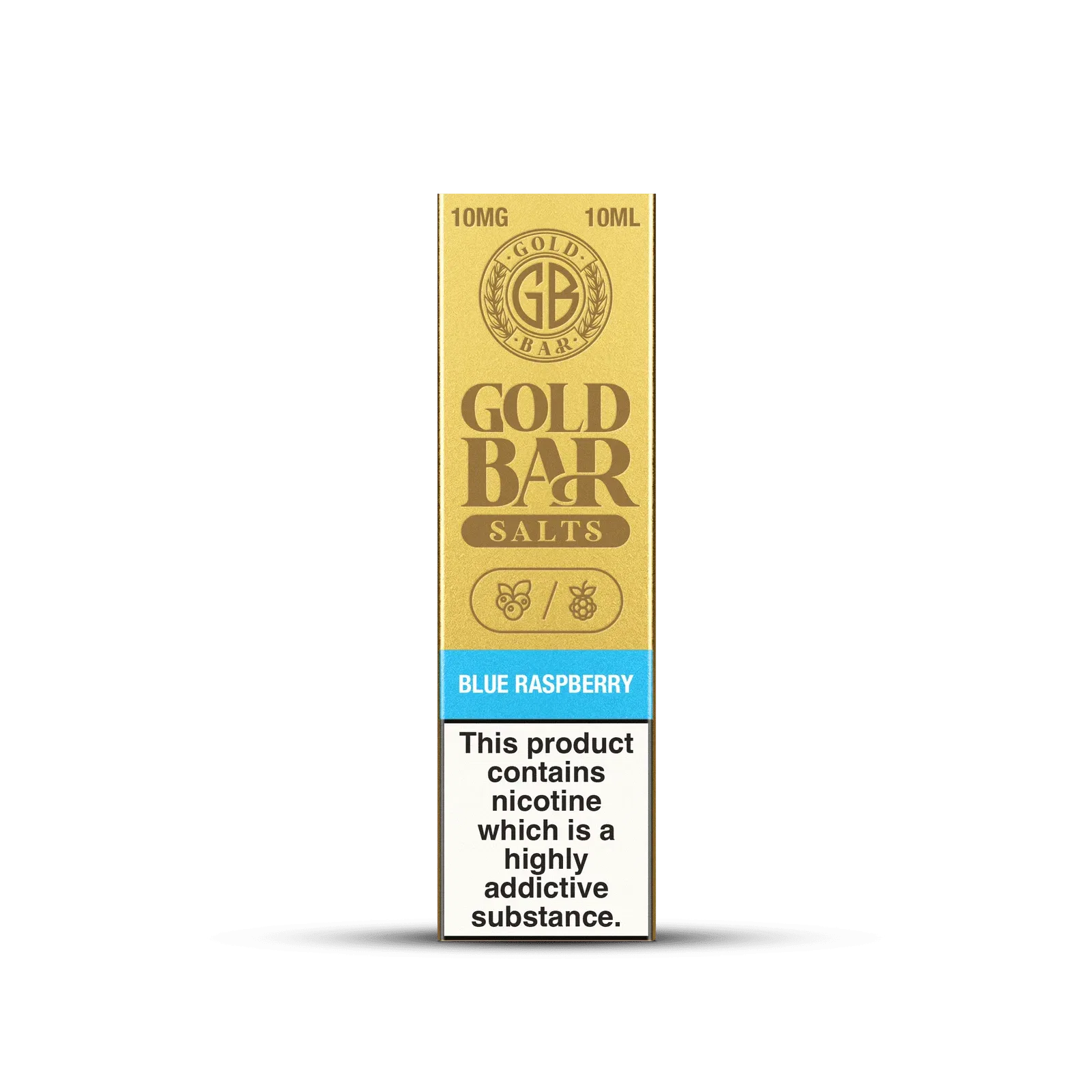 Embalaje de Gold Bar e-líquido tipo sales de nicotina sabor frambuesa hielo, Blue Raspberry, Blue Razzberry Ice