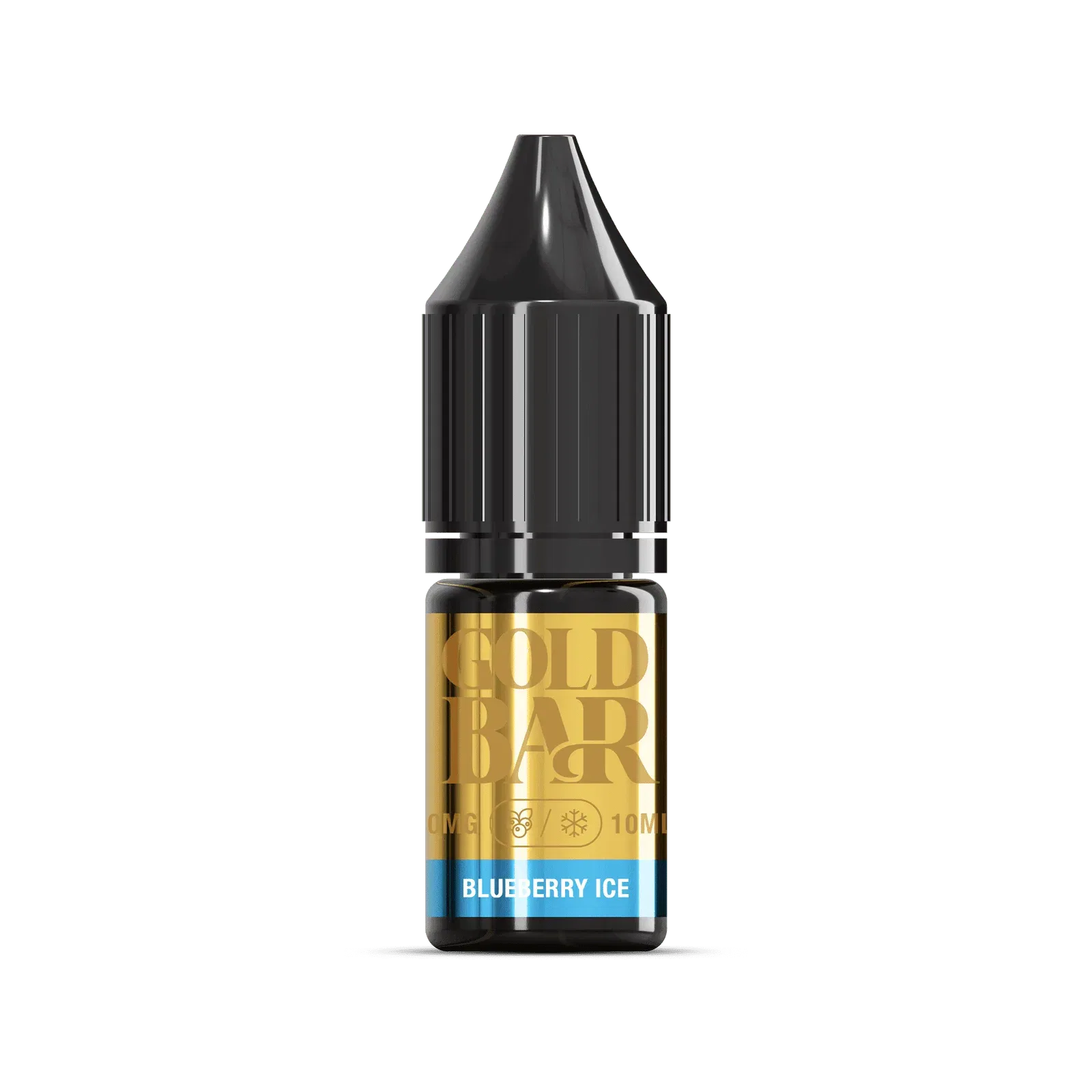 Botella de Gold Bar e-líquido tipo sales de nicotina sabor arandanos hielo, Blueberry Ice