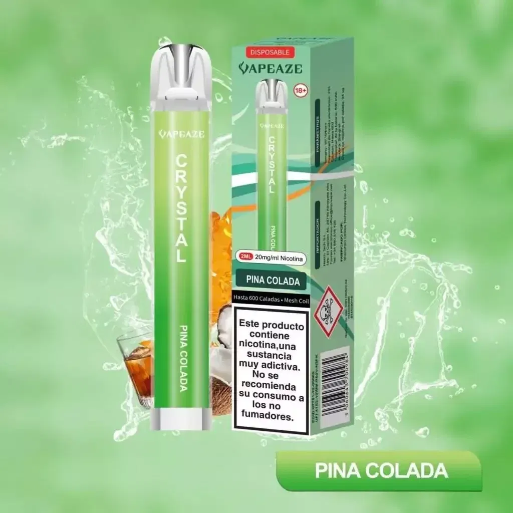Vapeaze Desechable 600 caladas sabor piña y coco, pina coladaa