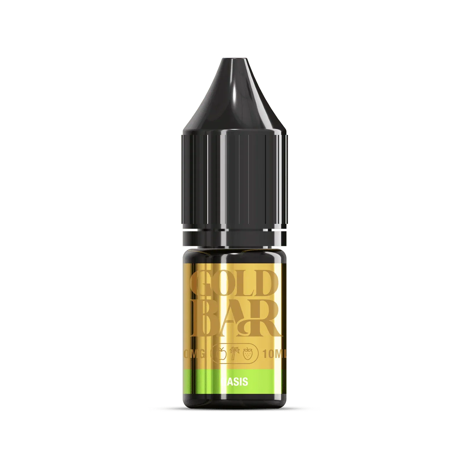 Botella de Gold Bar e-líquido tipo sales de nicotina sabor Oasis, Piña, mango, maracuyá, bayas mixtas, hielo, Pineapple, Mango, Passionfruit, mixed berries, Ice