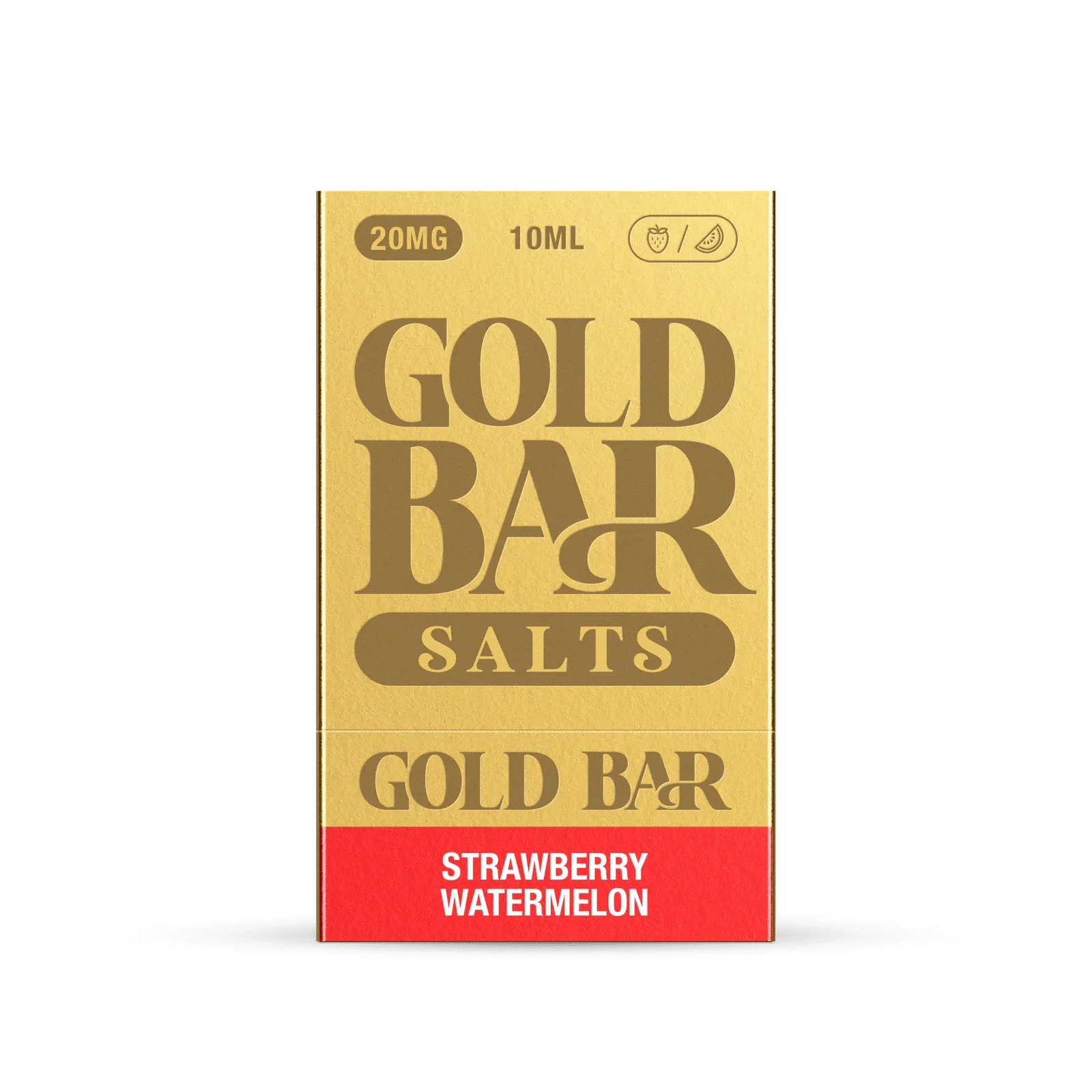 Detalle de Embalaje de Gold Bar E-líquido tipo Sales de nicotina Strawberry Watermelon, Fresa Sandía