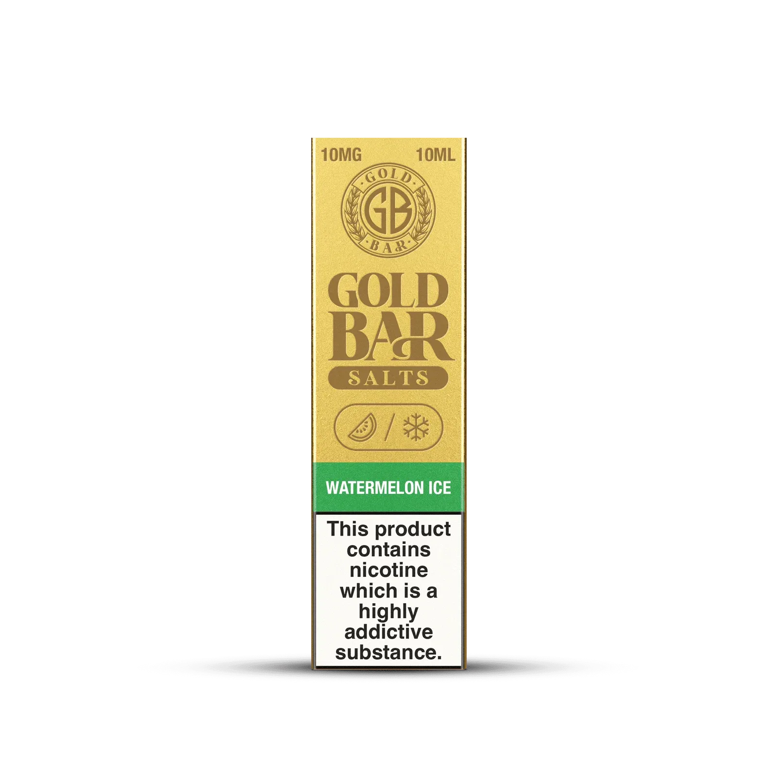 Embalaje de Gold Bar e-líquido tipo sales de nicotina sabor sandía con hielo watermelon ice