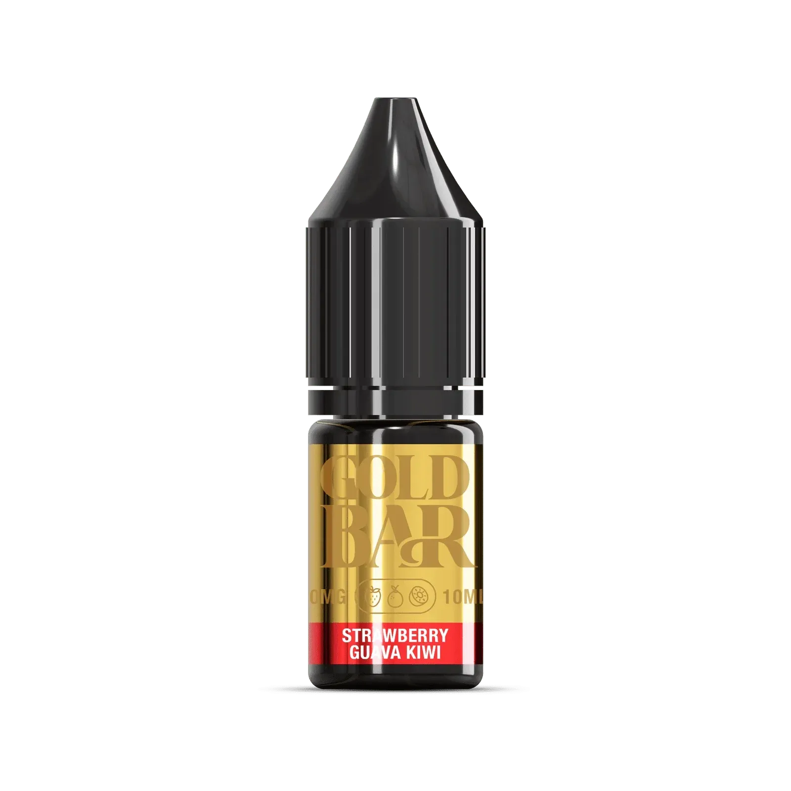 Botella de Gold Bar e-líquido tipo sales de nicotina sabor guava kiwi, guayaba kiwi