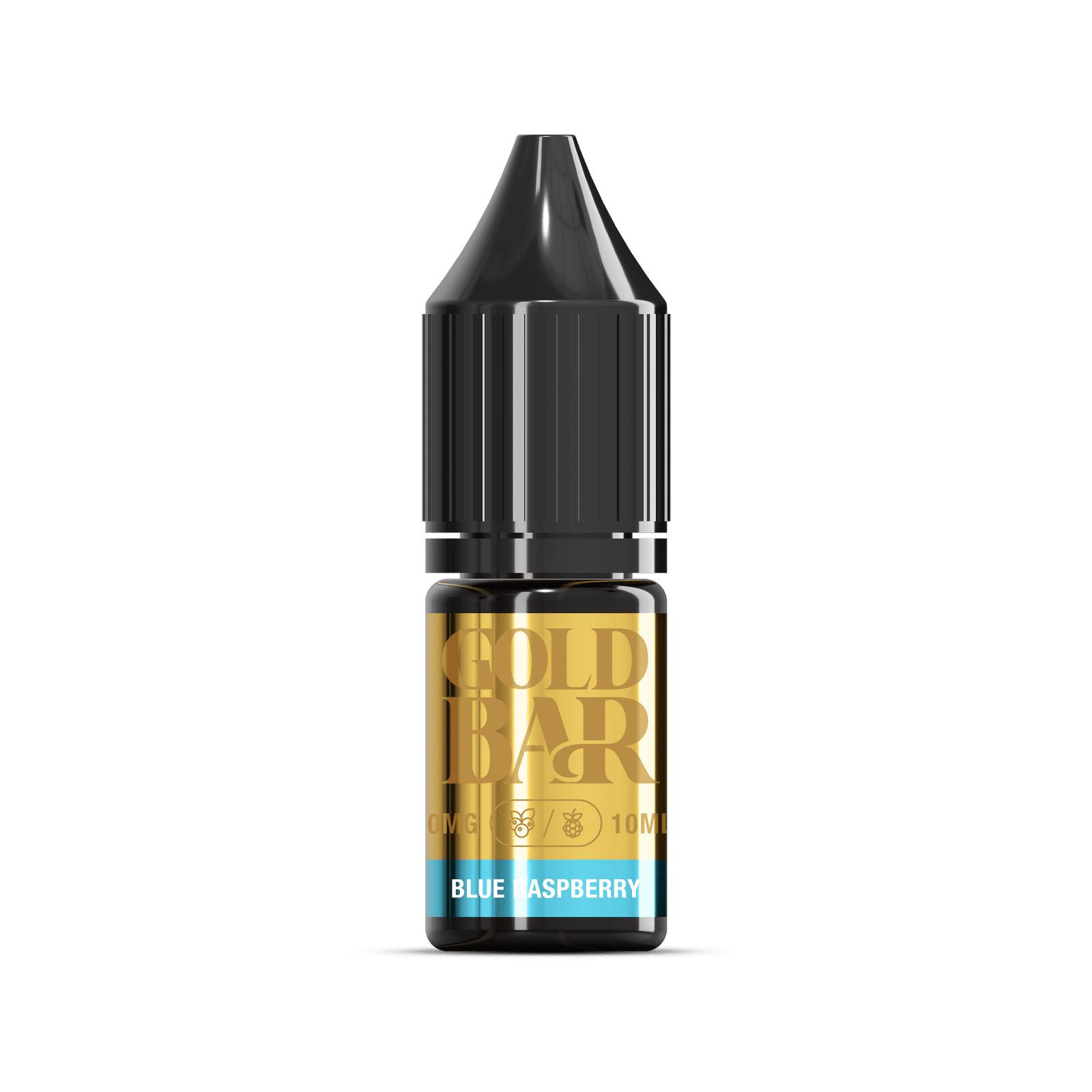 Botella de Gold Bar e-líquido tipo sales de nicotina sabor frambuesa hielo, Blue Raspberry, Blue Razzberry Ice