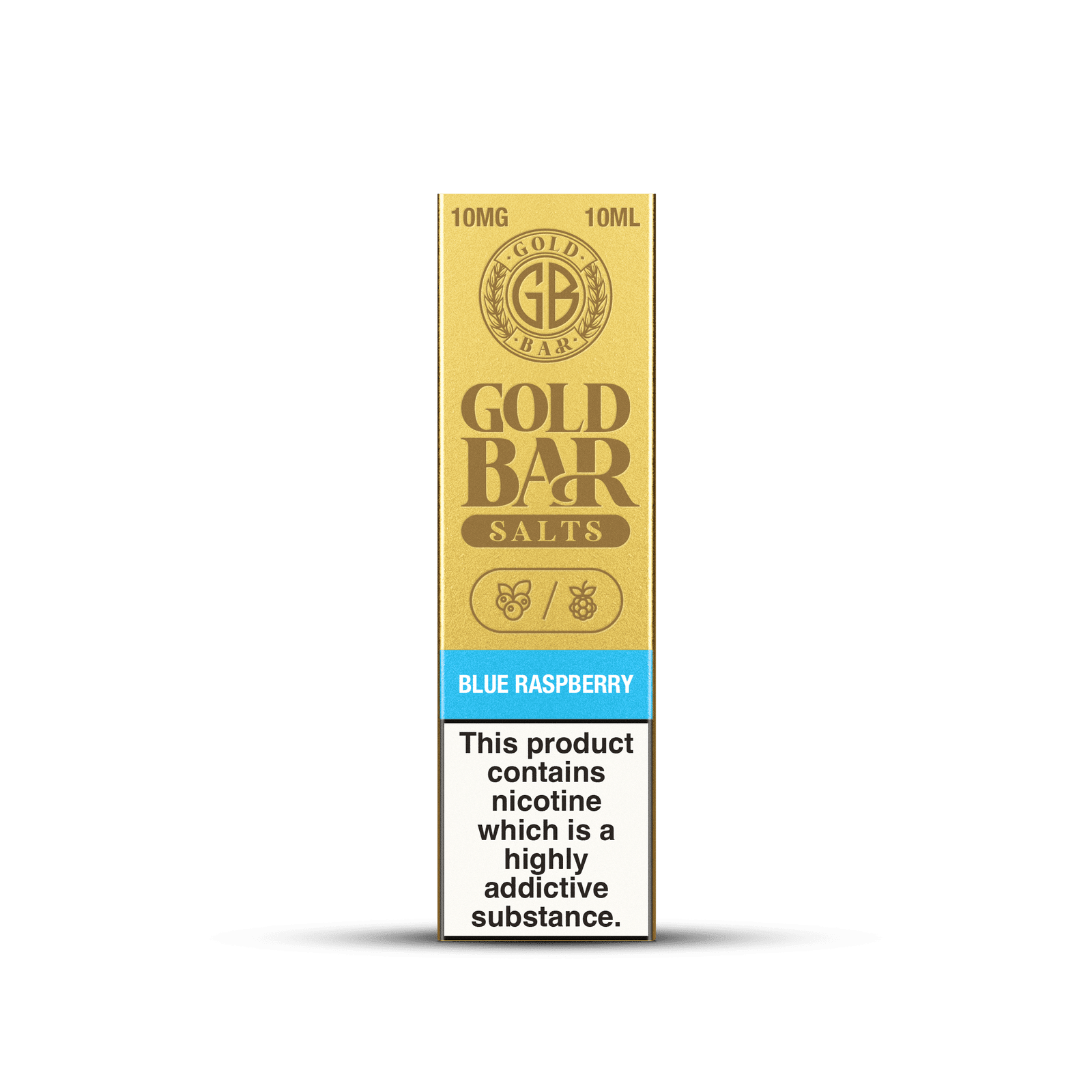 Embalaje de Gold Bar e-líquido tipo sales de nicotina sabor frambuesa hielo, Blue Raspberry, Blue Razzberry Ice