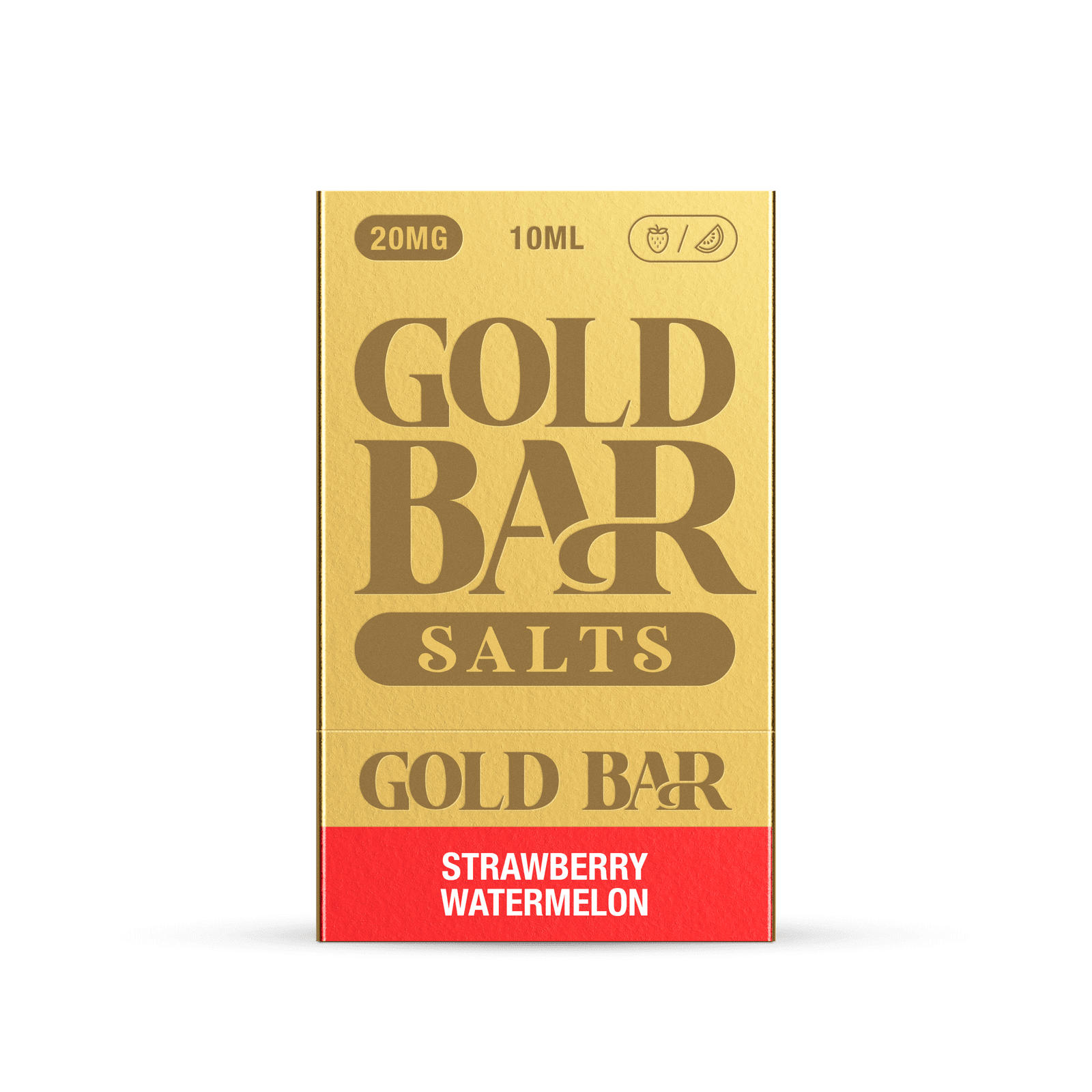 Detalle de Embalaje de Gold Bar E-líquido tipo Sales de nicotina Strawberry Watermelon, Fresa Sandía